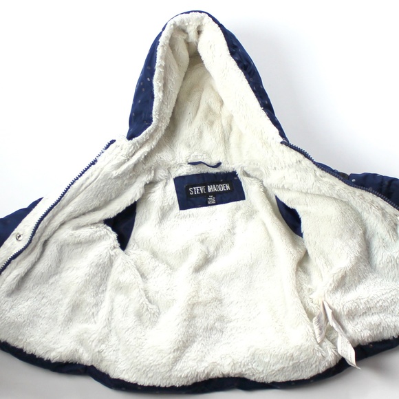 Steve Madden Blue Puffer Jacket Girls Sz 12 Months - Picture 5 of 8